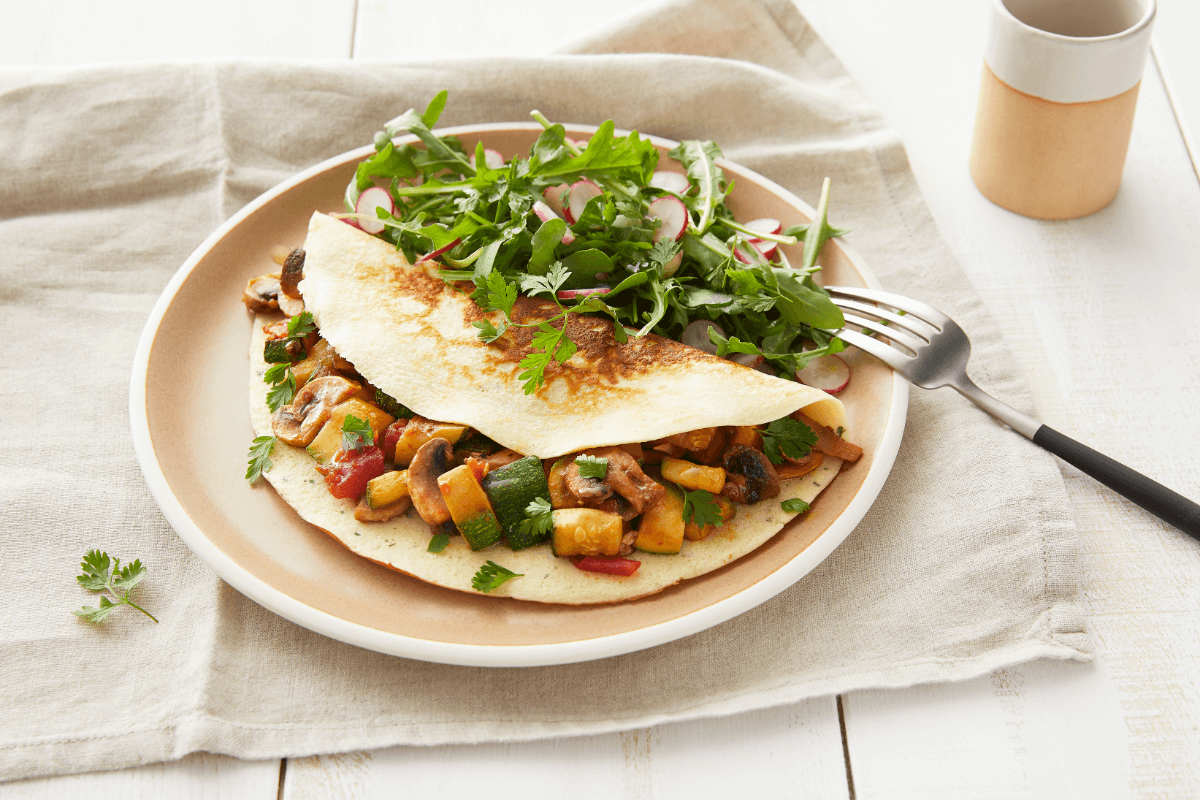 Image Roulé d’omelette et champignons